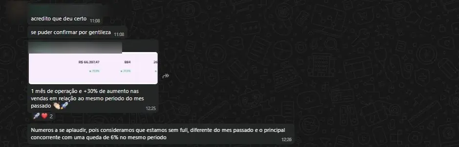 Prova social de cliente